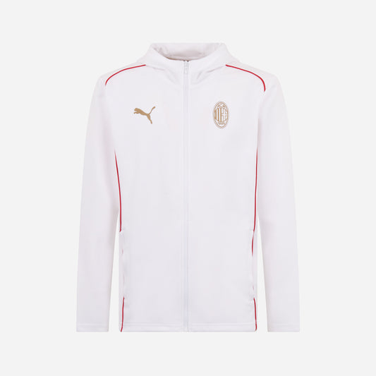 FELPA MILAN CASUALS 2024/25 CON ZIP E CAPPUCCIO