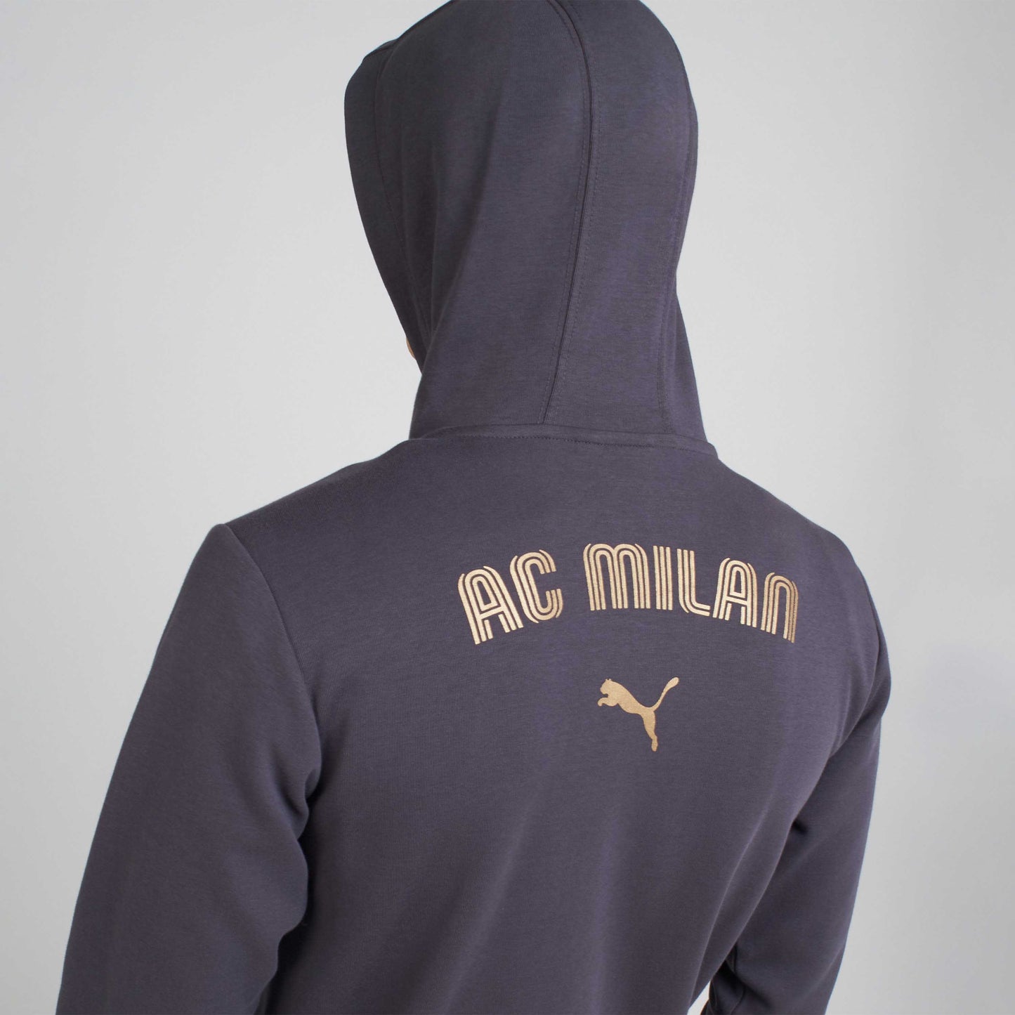 FELPA MILAN CASUALS 2024/25 CON ZIP E CAPPUCCIO
