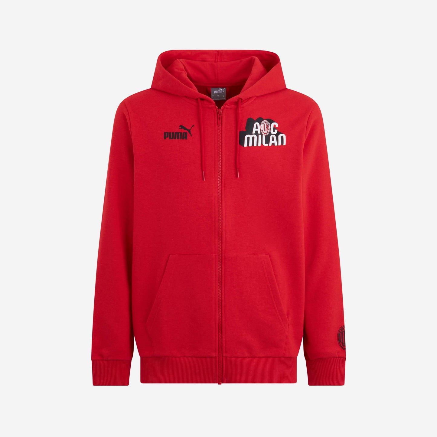 AC MILAN CULTURE COLLECTION ZIPPED RED HOODIE