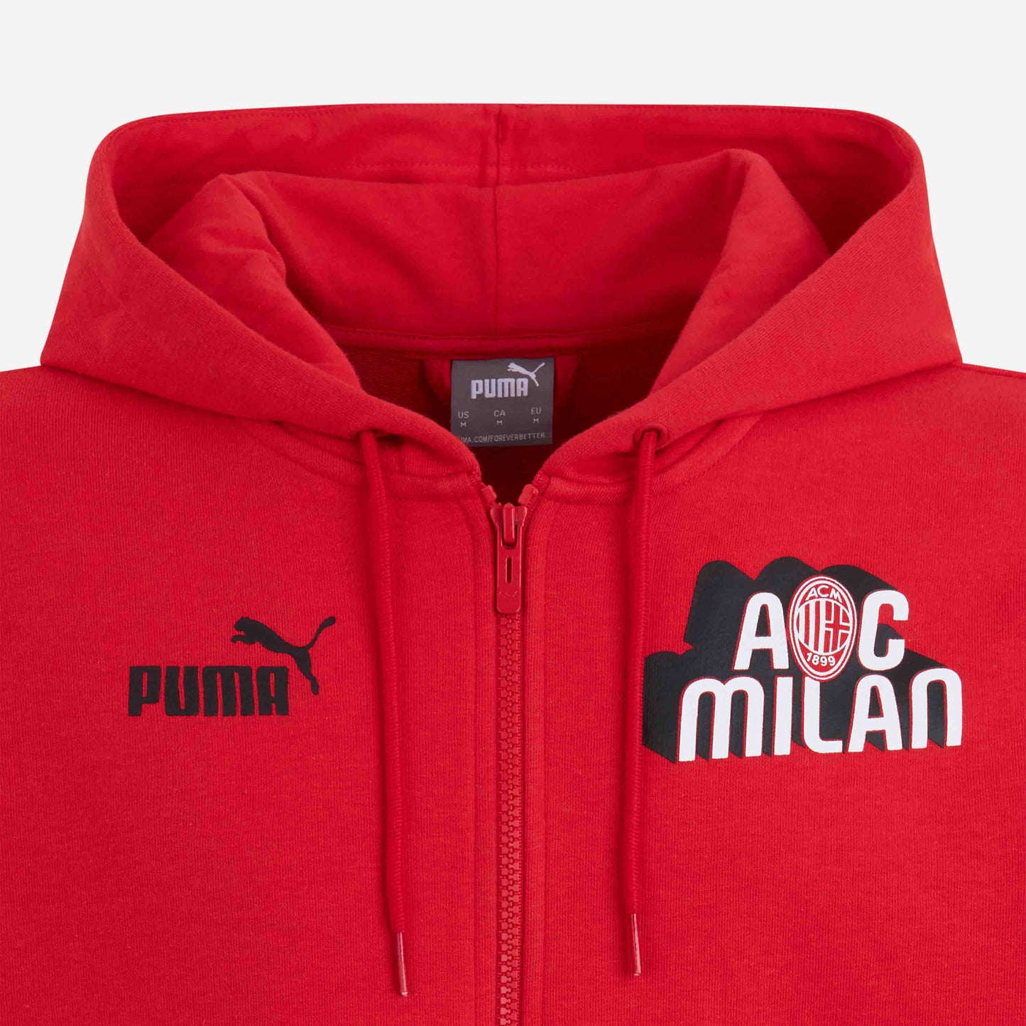 AC MILAN CULTURE COLLECTION ZIPPED RED HOODIE