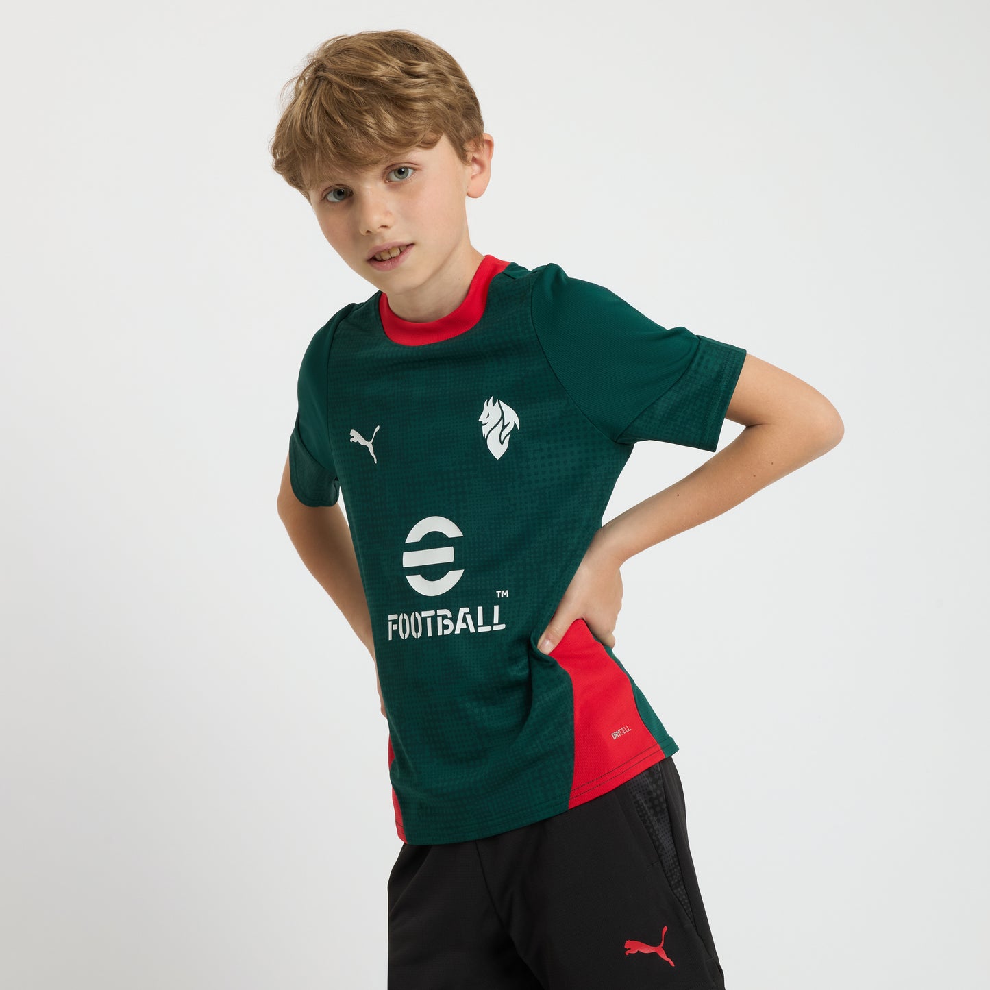MILAN TRAINING 2025/26 KIDS' GREEN JERSEY
