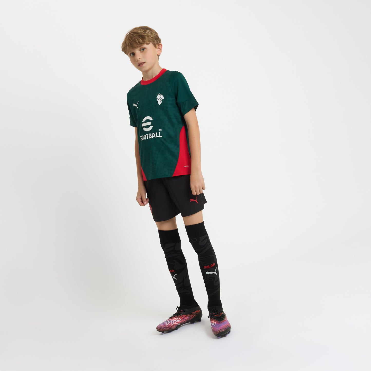 MILAN TRAINING 2025/26 KIDS' GREEN JERSEY