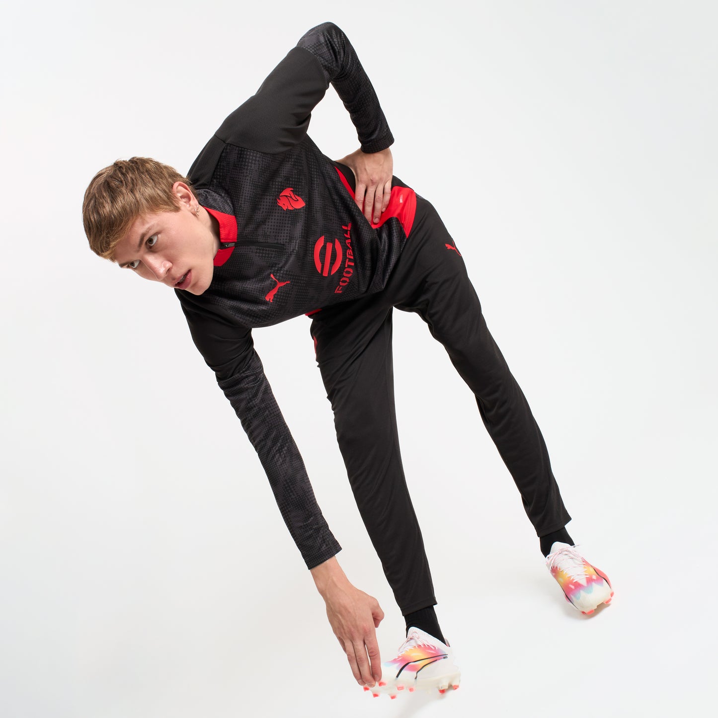 MILAN 1/4 ZIP LONG-SLEEVE TRAINING 2025/26 BLACK JERSEY