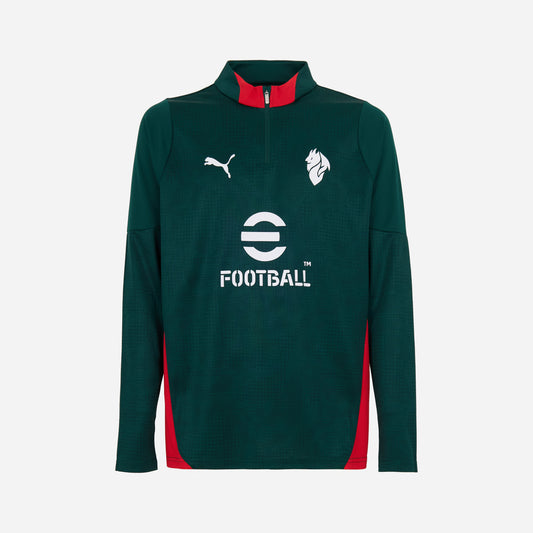 MILAN 1/4 ZIP LONG-SLEEVE TRAINING 2025/26 GREEN JERSEY