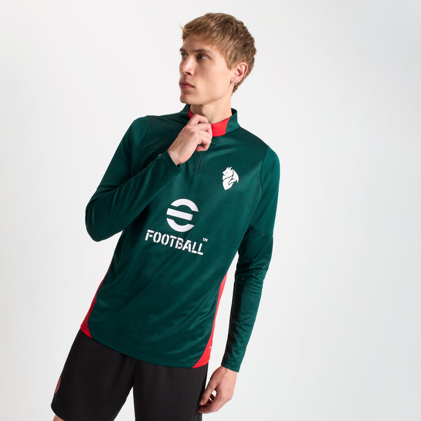 MILAN 1/4 ZIP LONG-SLEEVE TRAINING 2025/26 GREEN JERSEY