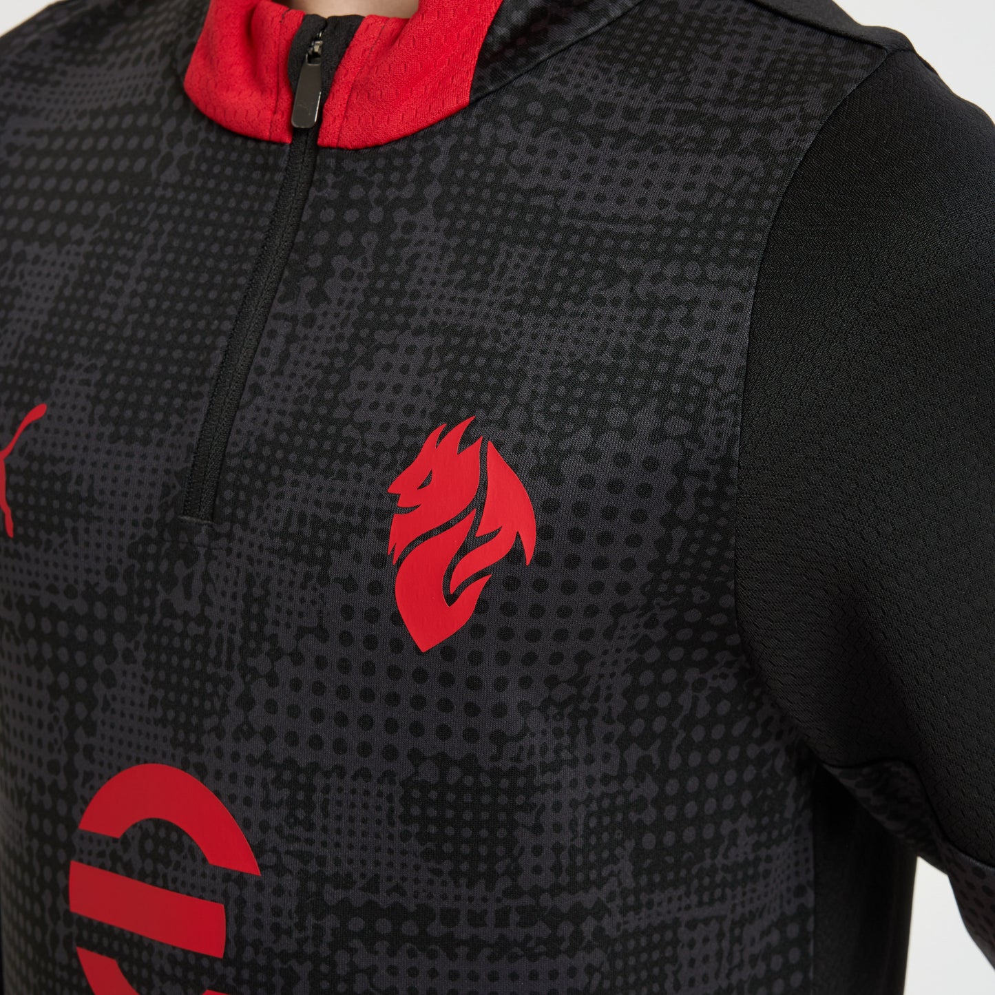 MILAN 1/4 ZIP LONG-SLEEVE TRAINING 2025/26 KIDS' BLACK JERSEY