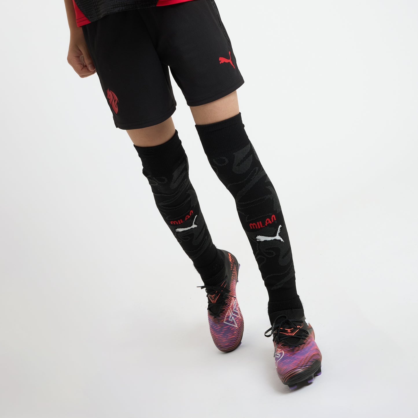 MILAN TRAINING 2025/26 KIDS' BLACK SHORTS