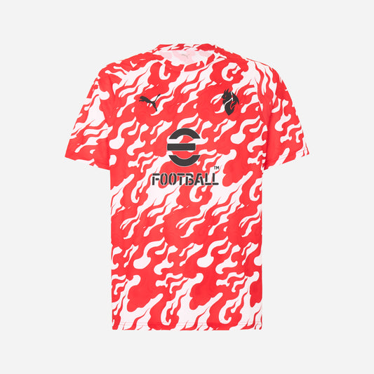 MILAN PREMATCH 2025/26 RED AND WHITE T-SHIRT