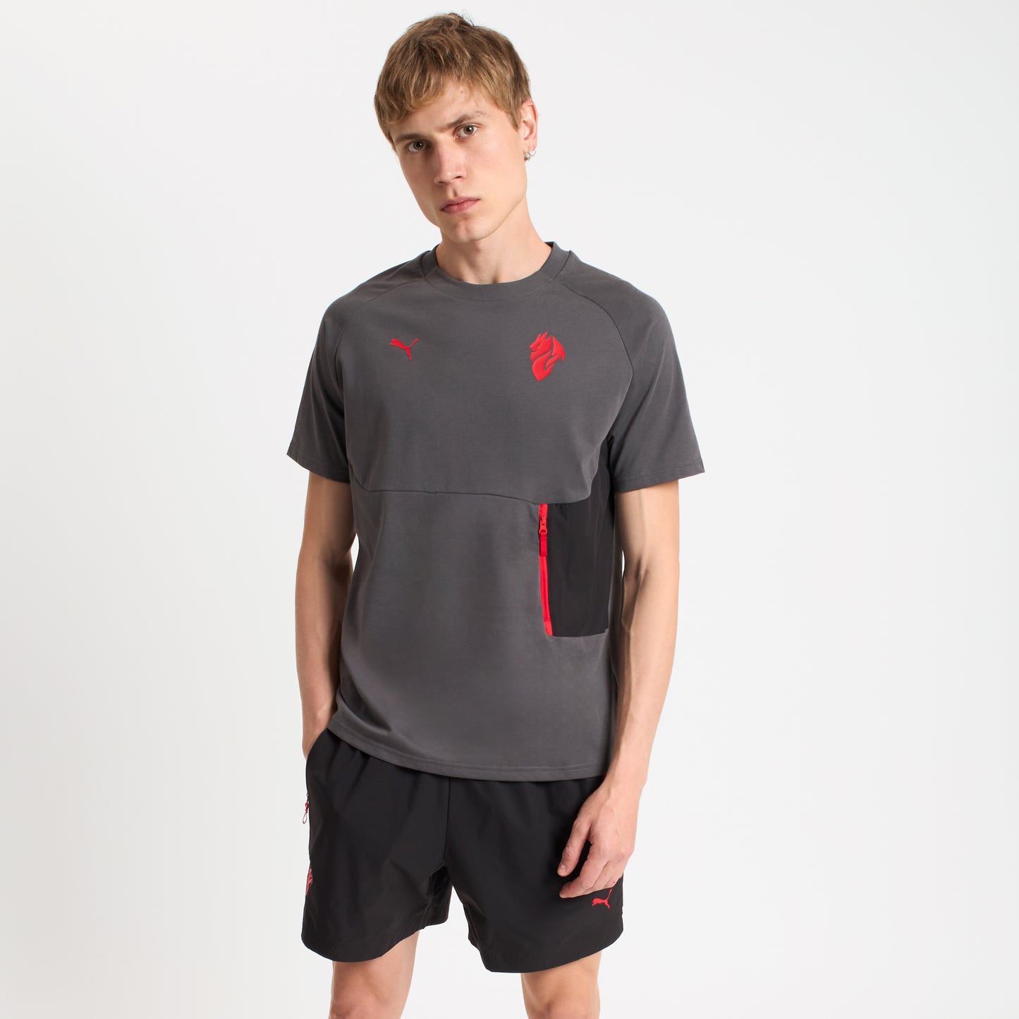 T-SHIRT GRIGIA MILAN PUMATECH 2025/26