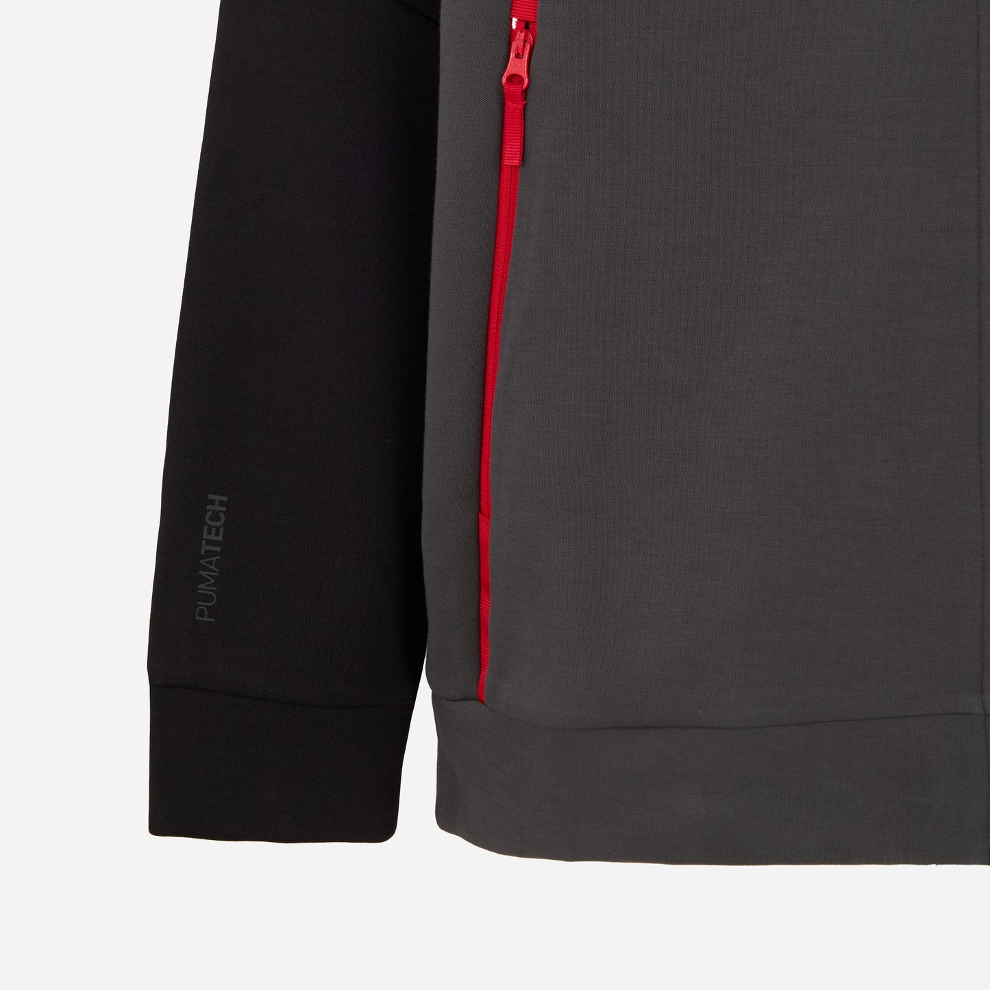 FELPA NERA MILAN PUMATECH 2025/26 CON ZIP E CAPPUCCIO