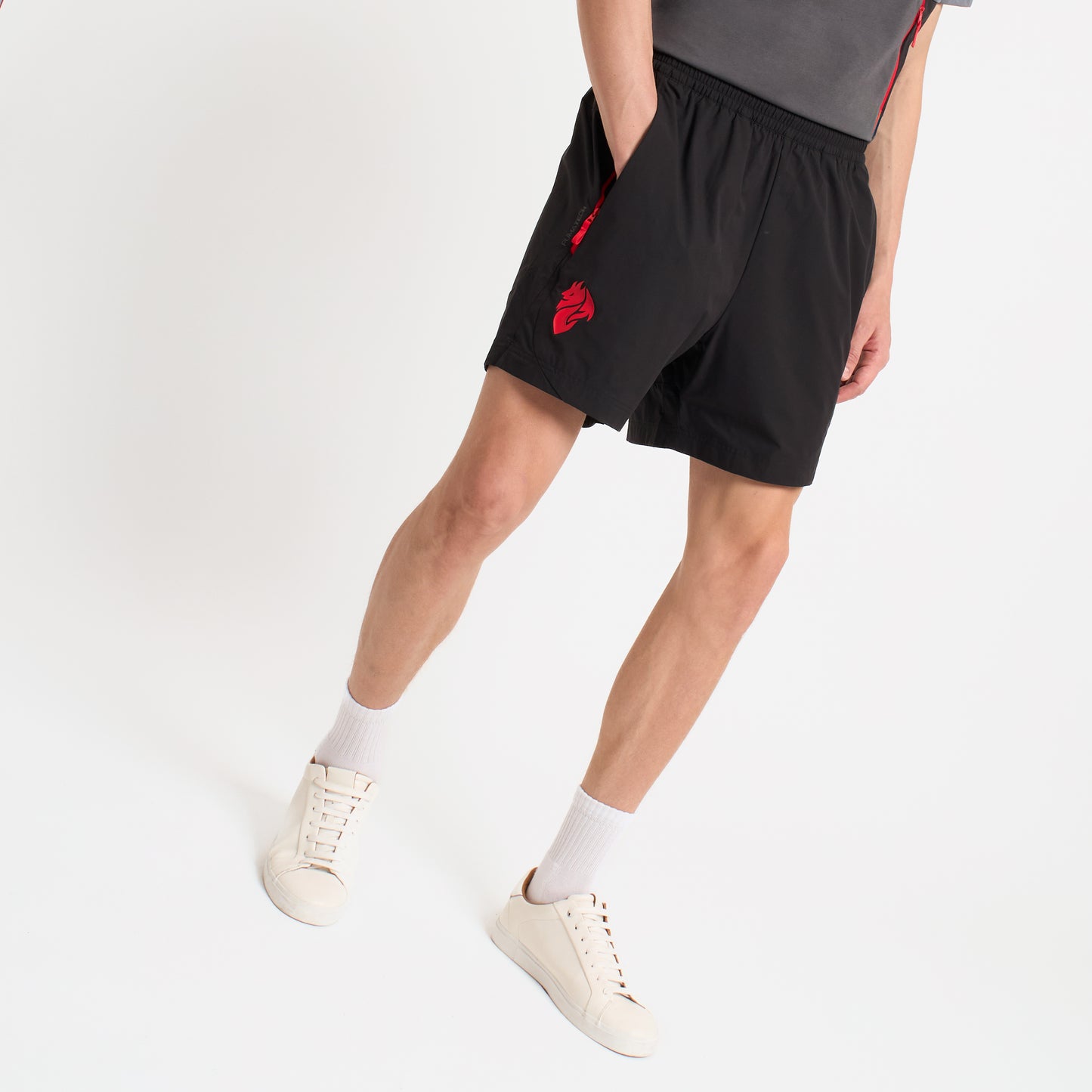 MILAN PUMATECH 2025/26 BLACK SHORTS WITH POCKETS