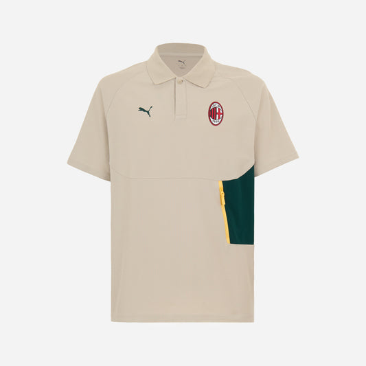 MILAN PUMATECH 2025/26 BEIGE POLO SHIRT