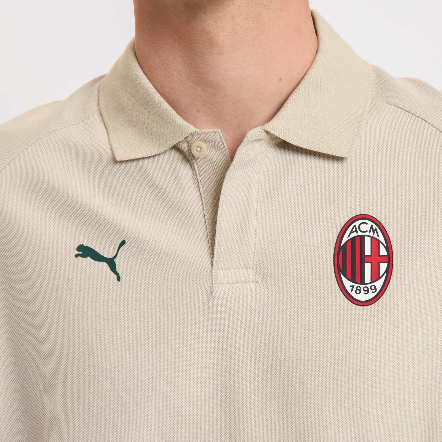 MILAN PUMATECH 2025/26 BEIGE POLO SHIRT