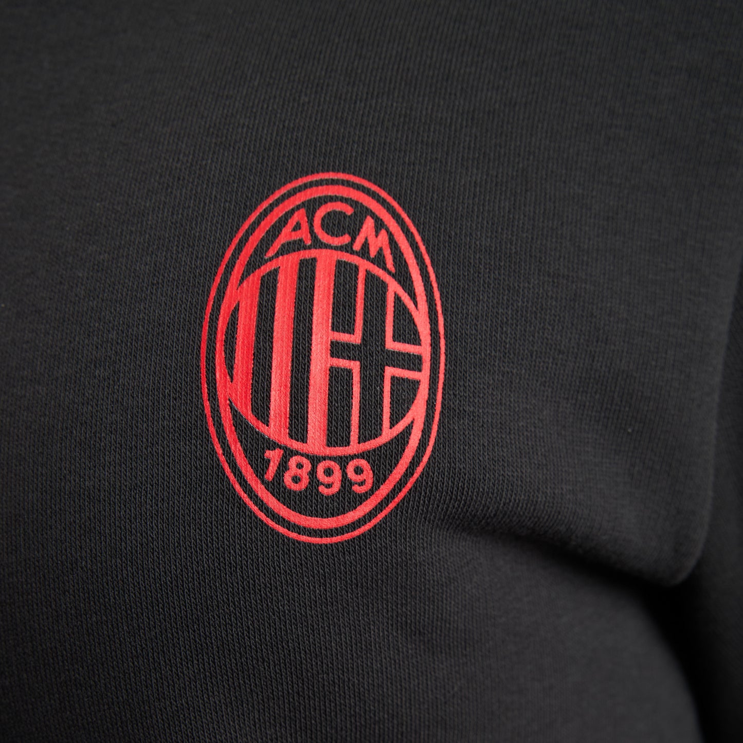 FELPA NERA CON CAPPUCCIO MILAN ESSENTIAL BAMBINO