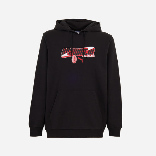 FELPA NERA CON GRAFICA ROSSONERI MILAN CULTURE