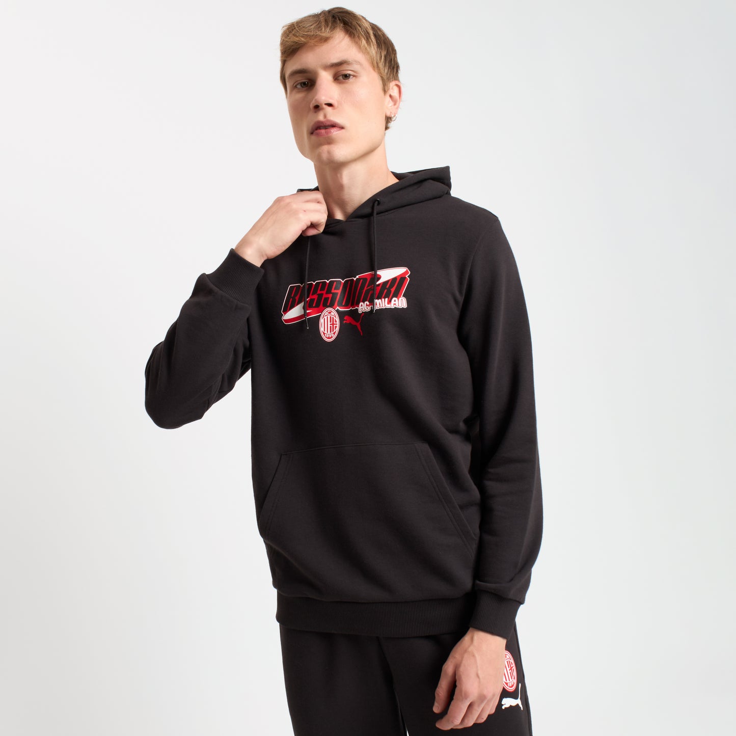 FELPA NERA CON GRAFICA ROSSONERI MILAN CULTURE