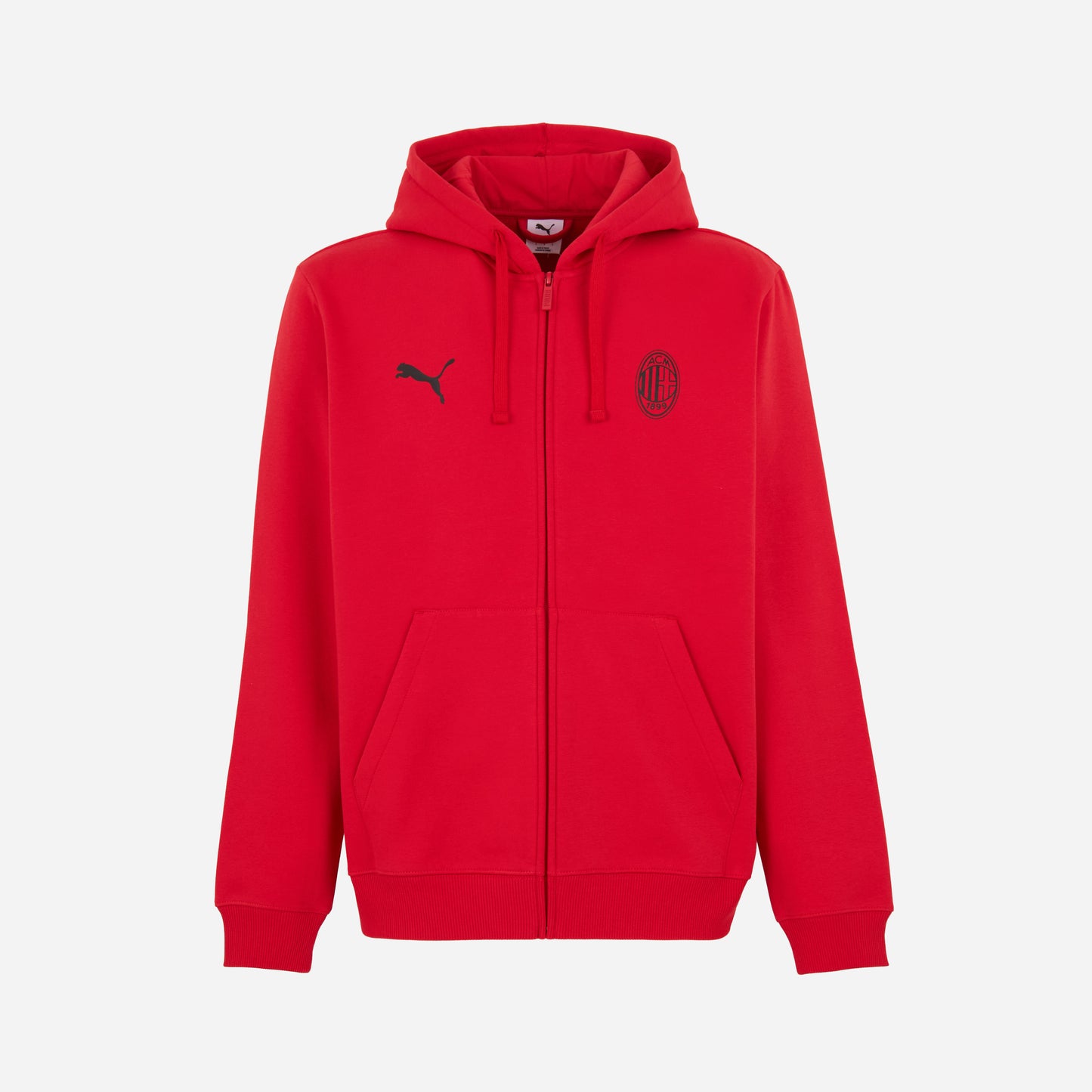 FELPA CON ZIP ROSSA MILAN ESSENTIAL