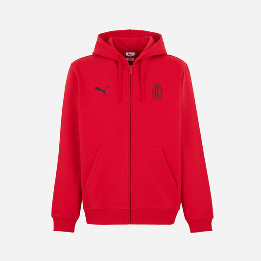 FELPA CON ZIP ROSSA MILAN ESSENTIAL