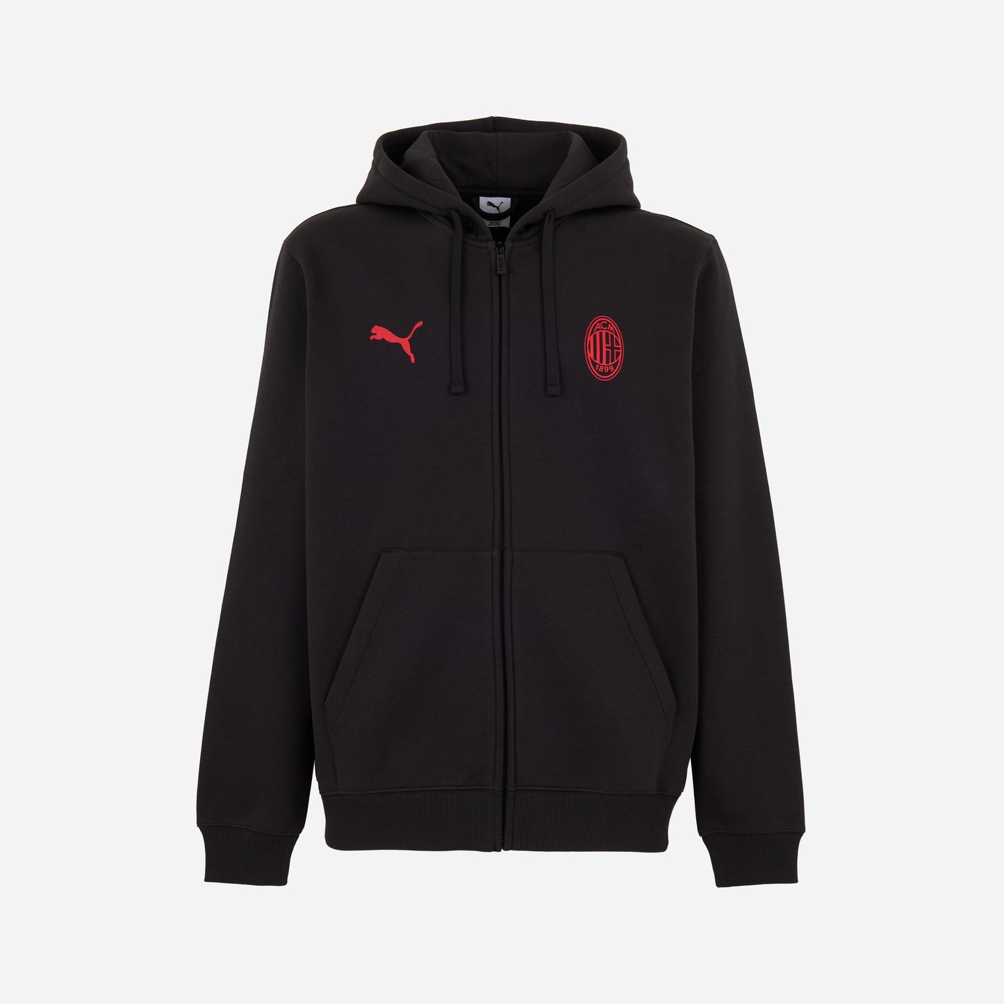 FELPA CON ZIP NERA MILAN ESSENTIAL