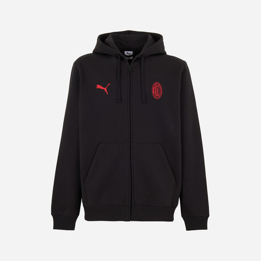 FELPA CON ZIP NERA MILAN ESSENTIAL