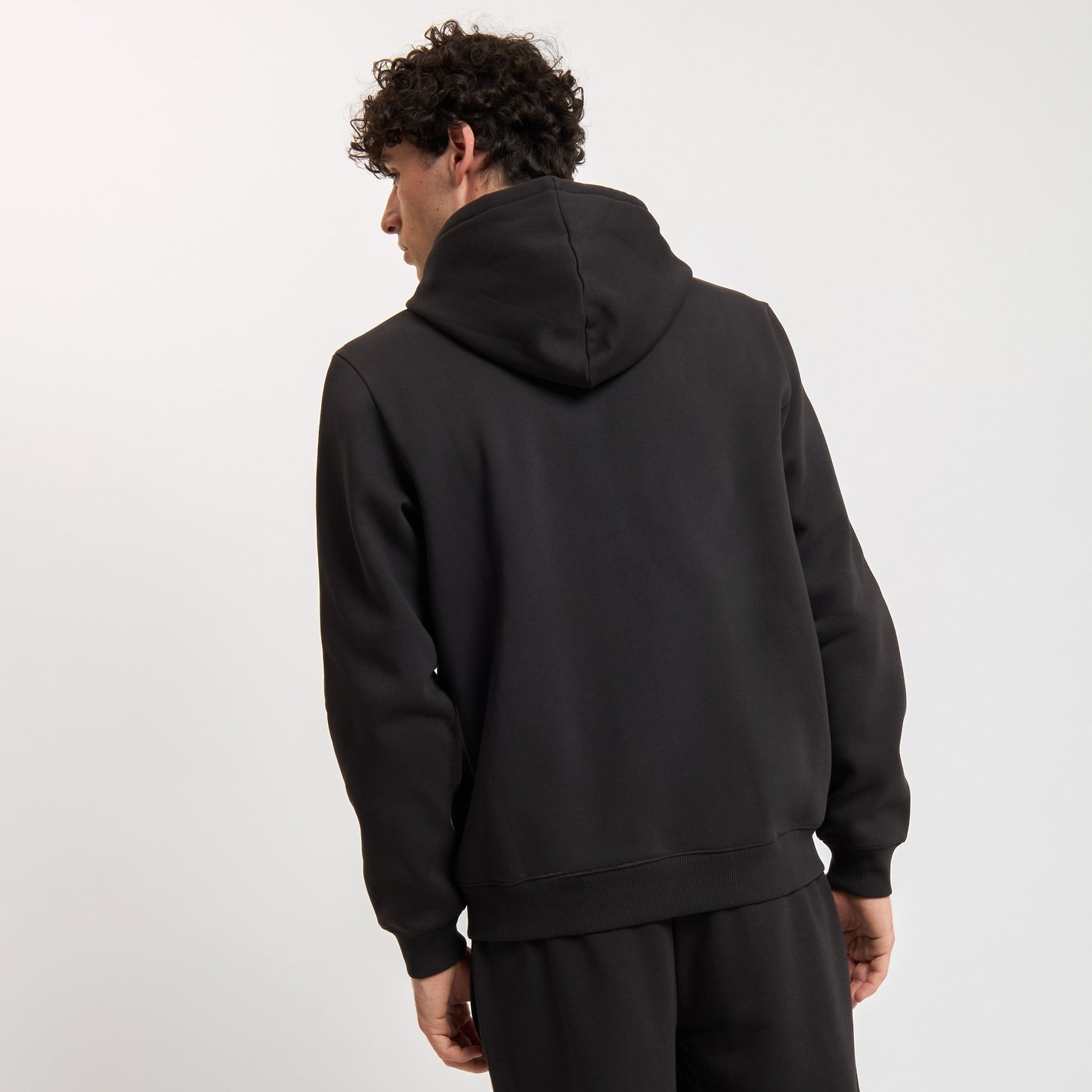 FELPA CON ZIP NERA MILAN ESSENTIAL