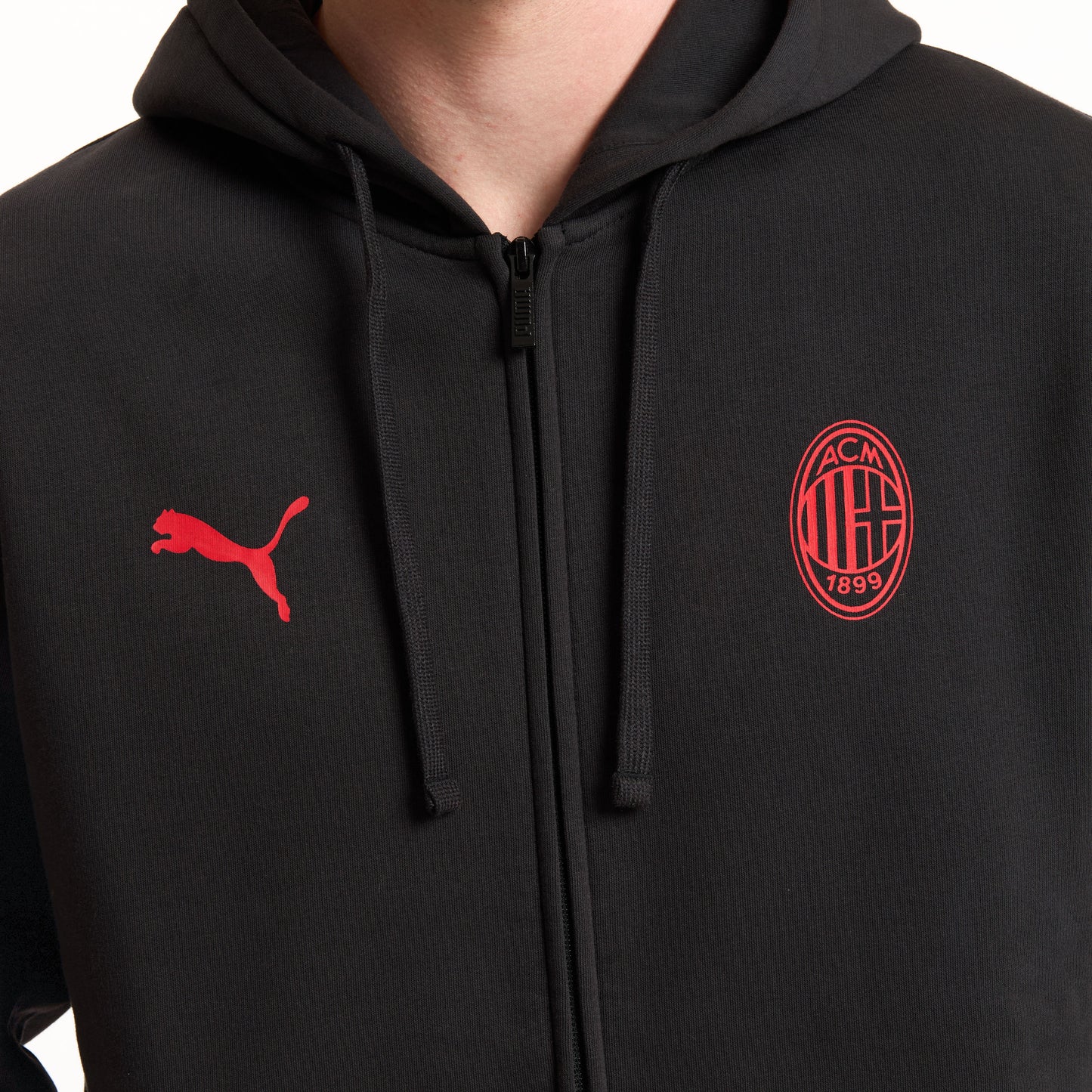 FELPA CON ZIP NERA MILAN ESSENTIAL
