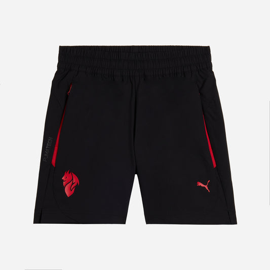 MILAN PUMATECH 2025/26 KIDS' BLACK SHORTS WITH POCKETS