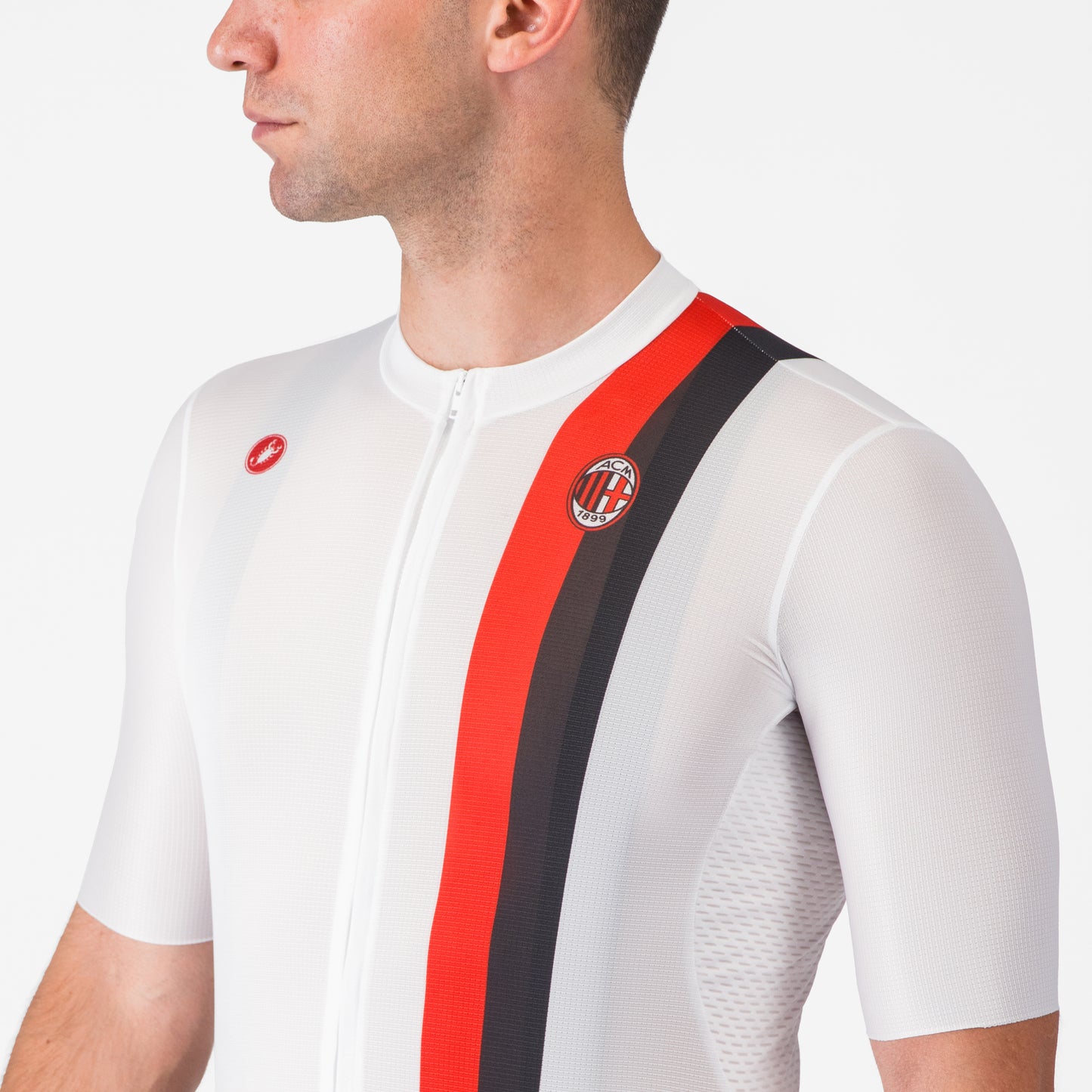 CASTELLI X AC MILAN WHITE CYCLING JERSEY