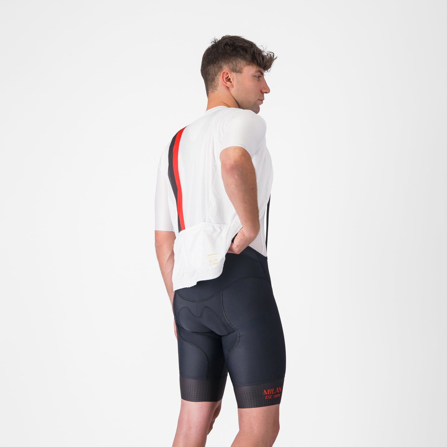 CASTELLI X AC MILAN WHITE CYCLING JERSEY