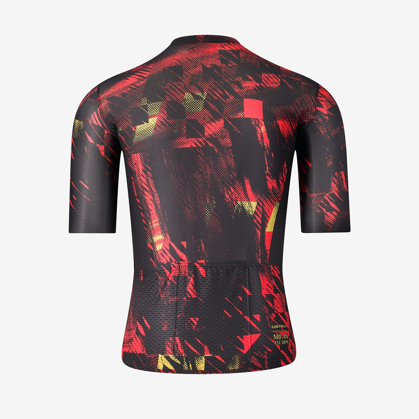 CASTELLI X AC MILAN BLACK CYCLING JERSEY WITH RED DETAILS