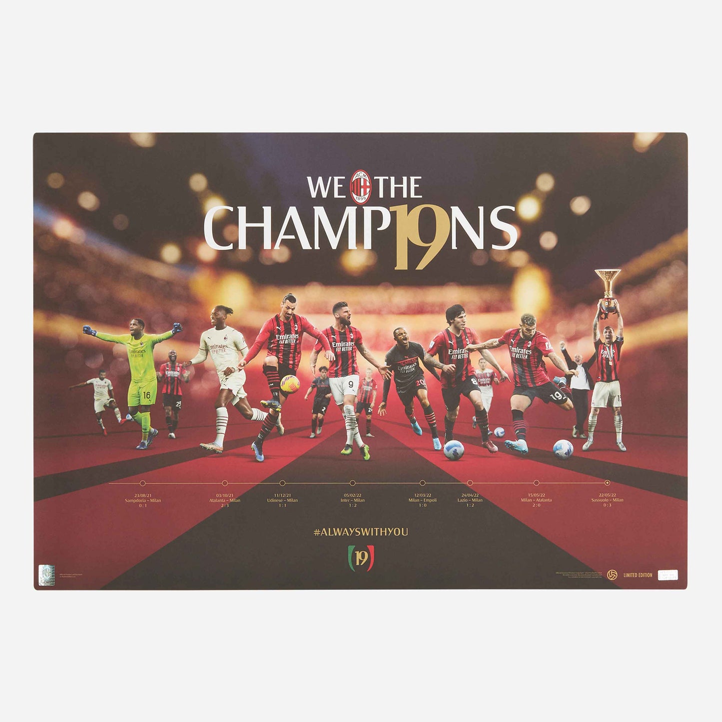 POSTER MILAN WE THE CHAMP19NS Limited Edition