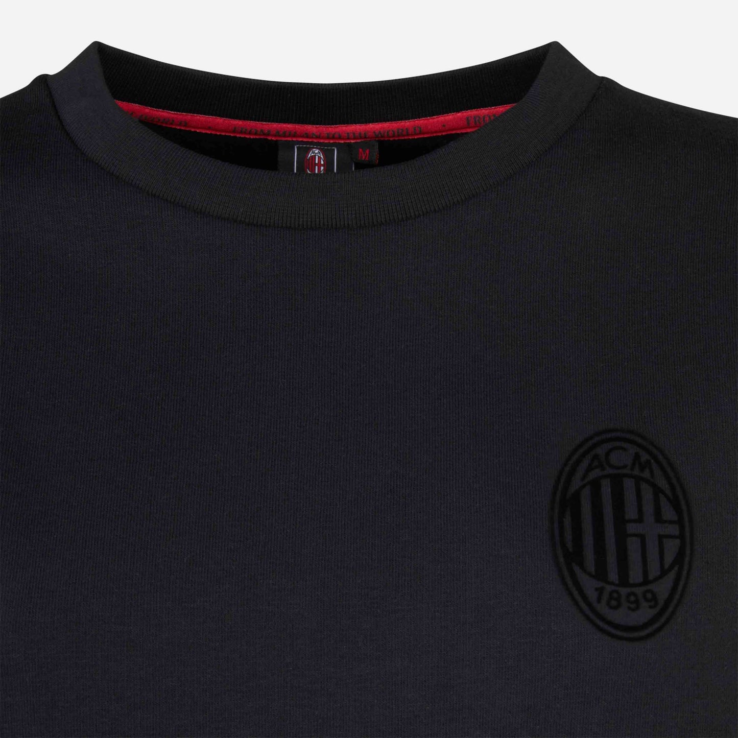 FELPA GIROCOLLO MILAN DONNA CON DETTAGLIO IN VELLUTO