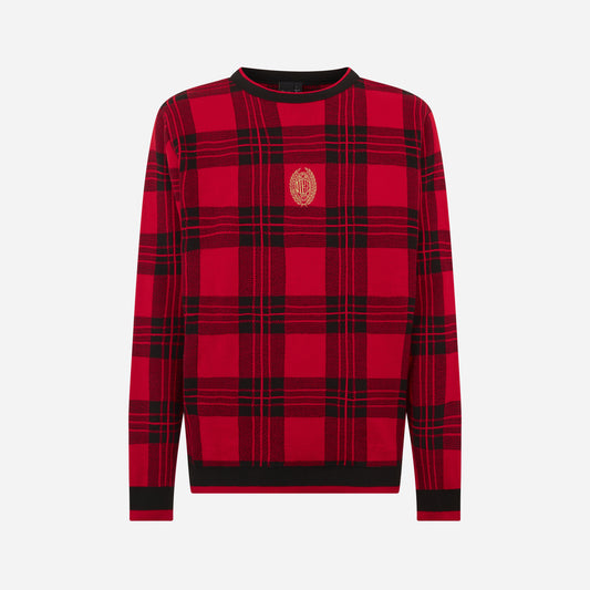 AC MILAN TARTAN CHRISTMAS JUMPER