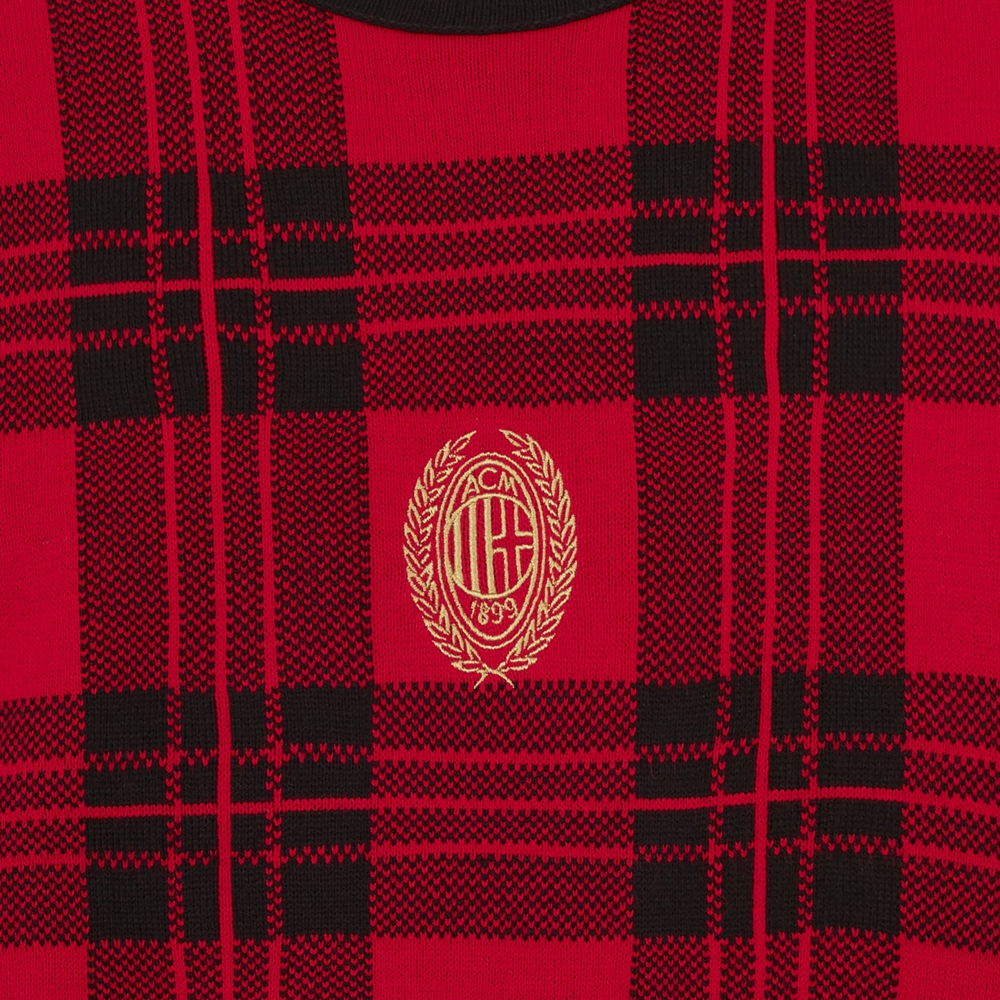 AC MILAN TARTAN CHRISTMAS JUMPER