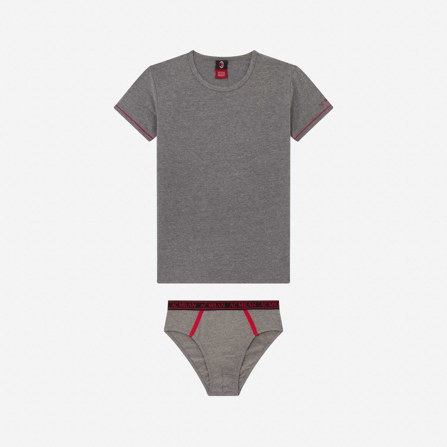 SET T-SHIRT E SLIP BAMBINO GRIGIO MILAN