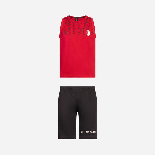 AC MILAN PYJAMA WITH RED TANK TOP