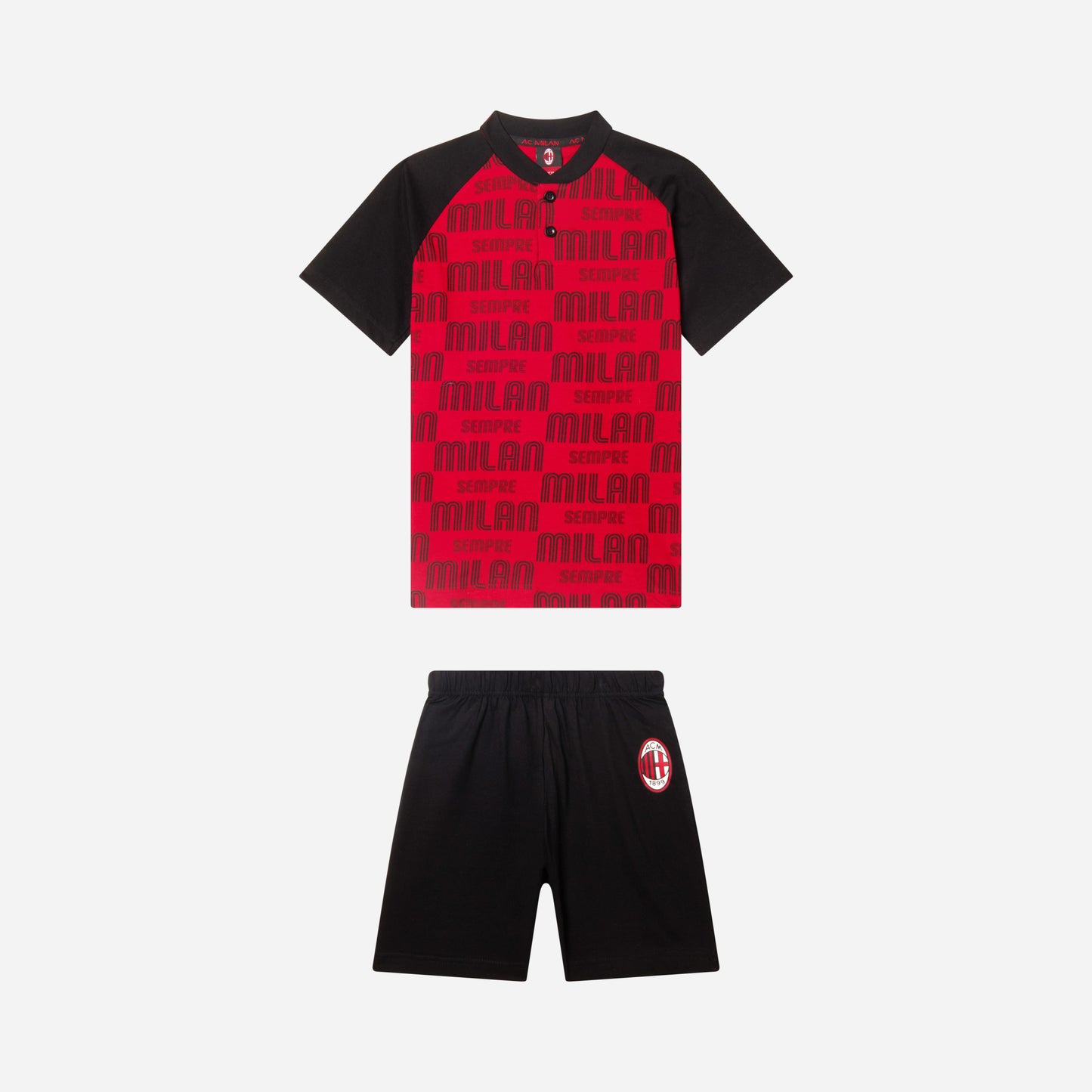 AC MILAN KIDS RED&BLACK PYJAMA WITH LOGOS