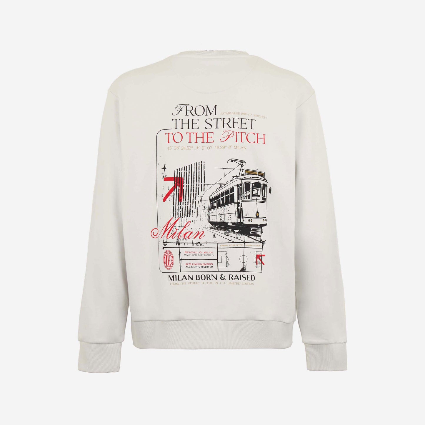 FELPA MILAN CON STAMPA SUL RETRO CITY COLLECTION