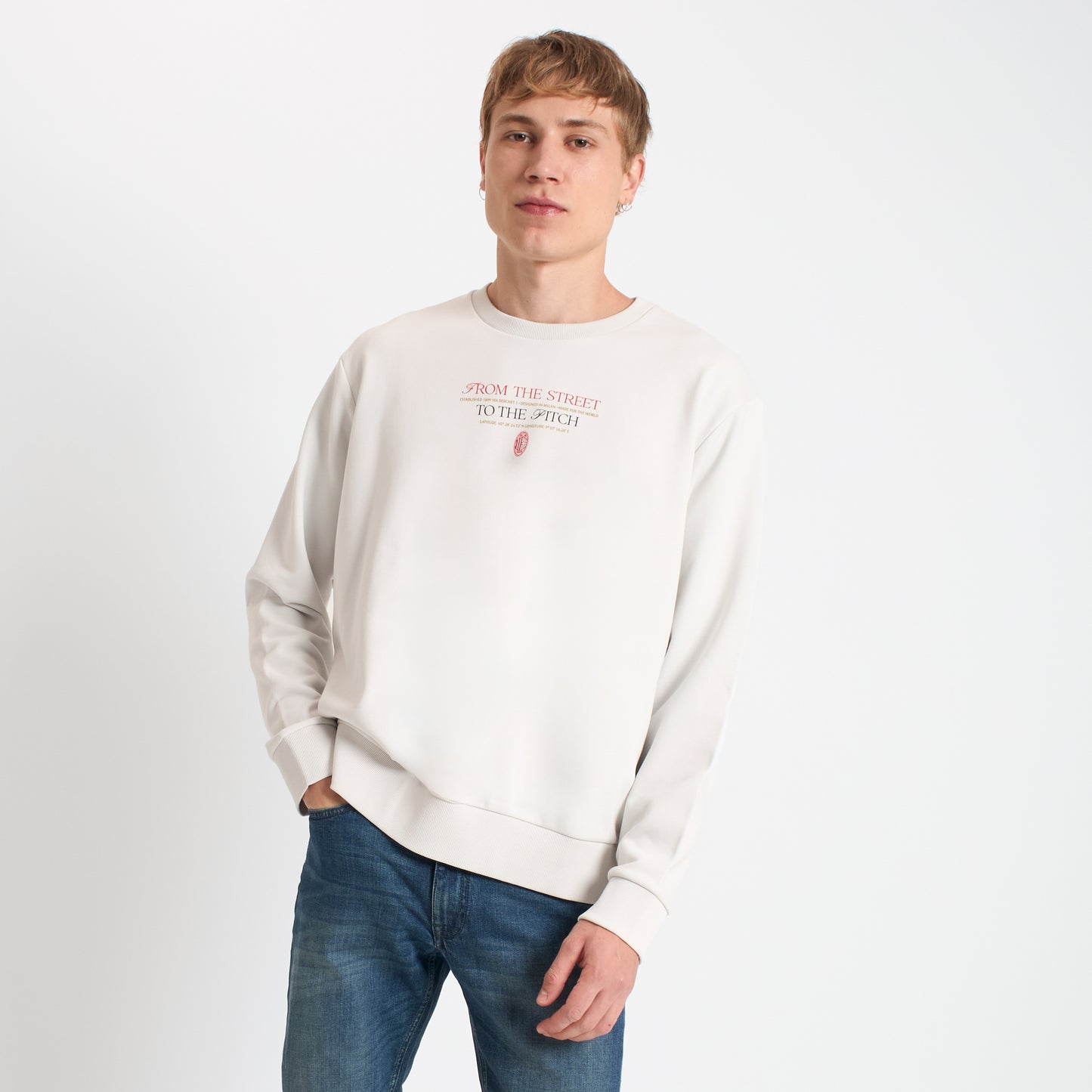 FELPA MILAN CON STAMPA SUL RETRO CITY COLLECTION