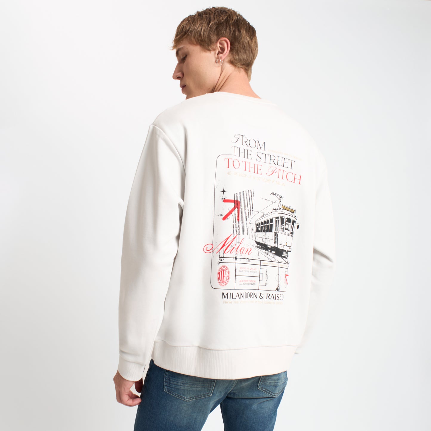 FELPA MILAN CON STAMPA SUL RETRO CITY COLLECTION