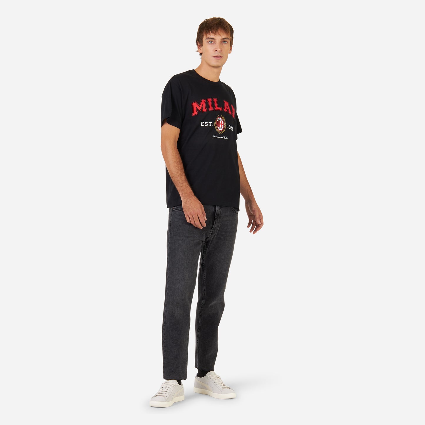 T-SHIRT NERA MILAN COLLEGE