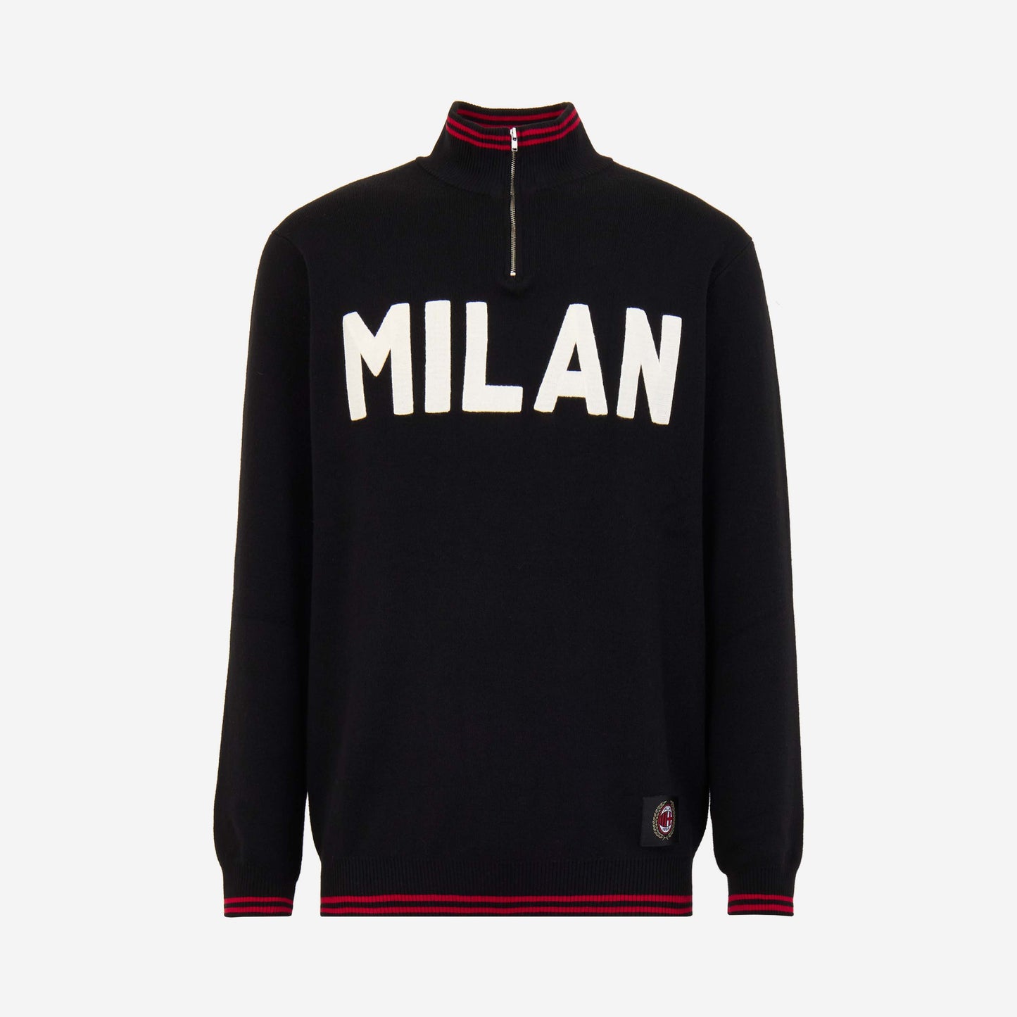 AC MILAN 60S HALF-ZIP SWEATER