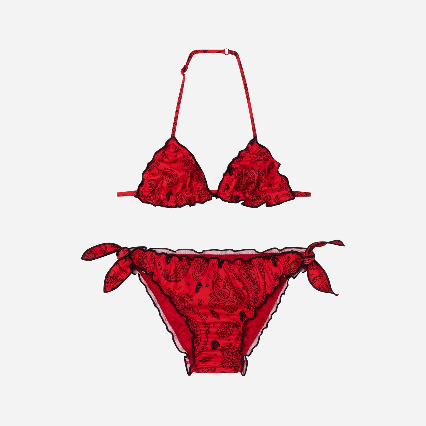 COSTUME BAMBINA BIKINI AC MILAN X MC2 SAINT BARTH CON FANTASIA BANDANA
