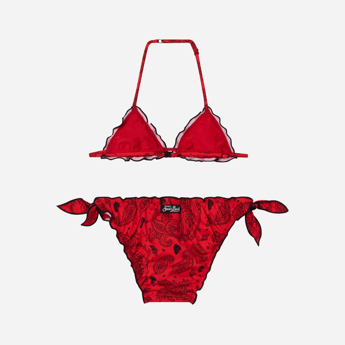 COSTUME BAMBINA BIKINI AC MILAN X MC2 SAINT BARTH CON FANTASIA BANDANA