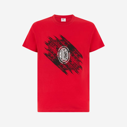 FROM MILAN TO THE WORLD RED T-SHIRT