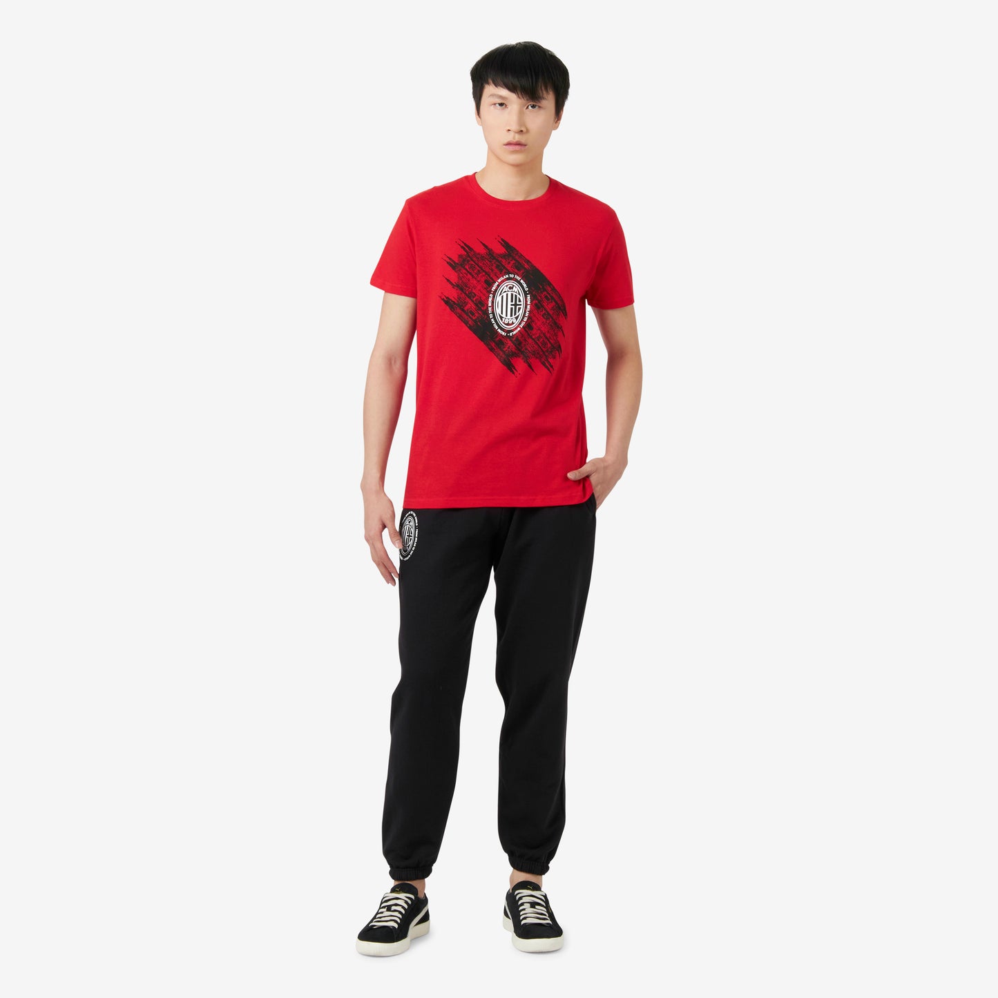 FROM MILAN TO THE WORLD RED T-SHIRT