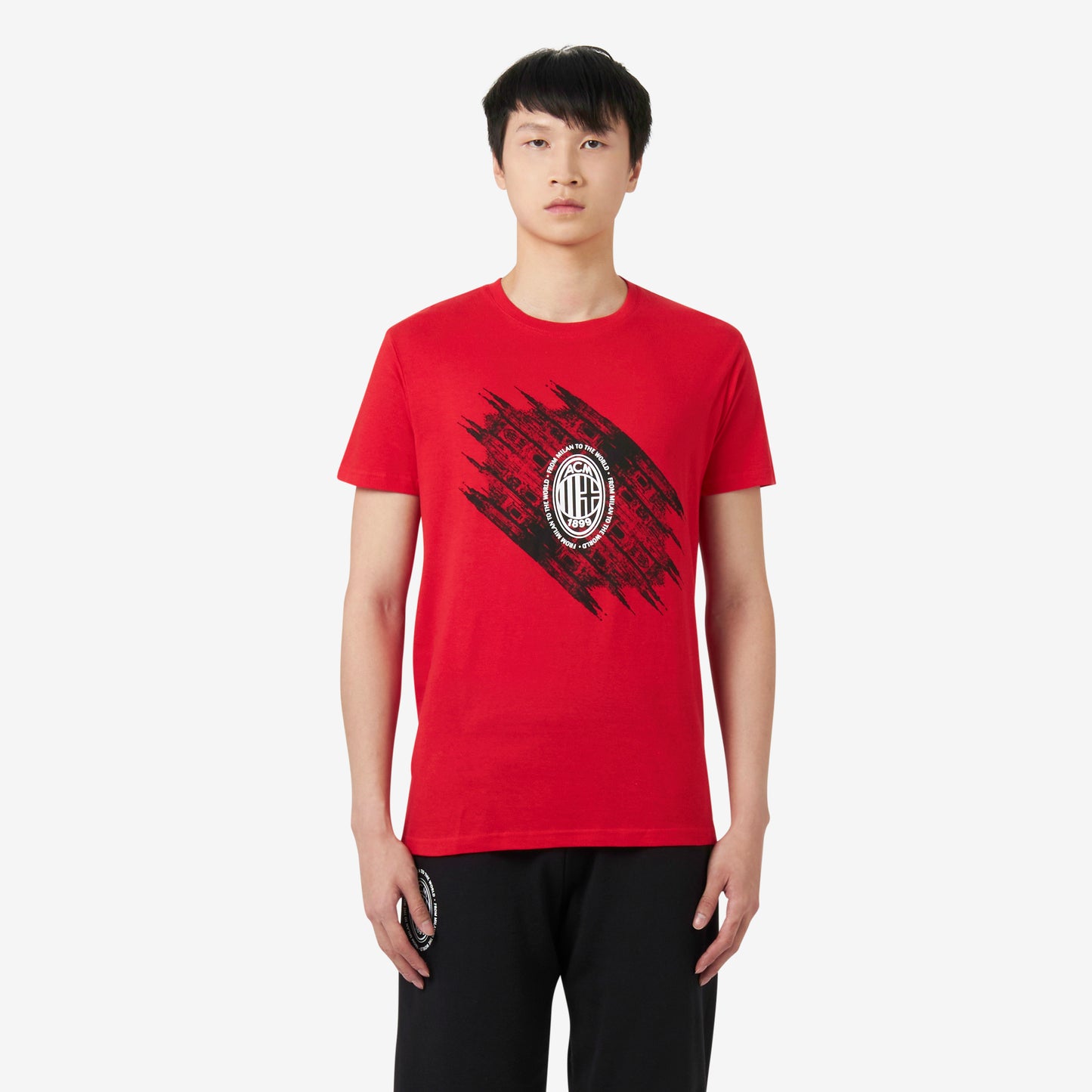 FROM MILAN TO THE WORLD RED T-SHIRT