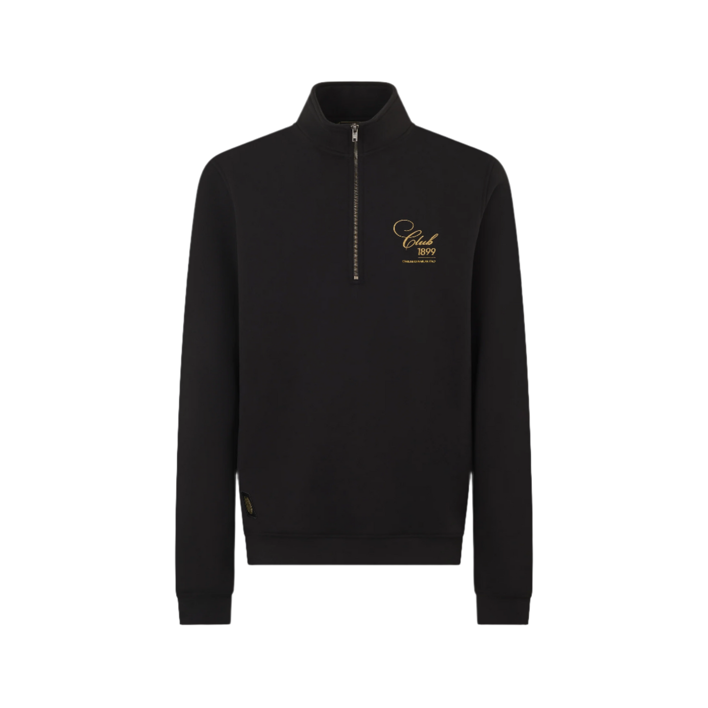 AC MILAN BLACK SWEATSHIRT 1/4 ZIP - CLUB 1899