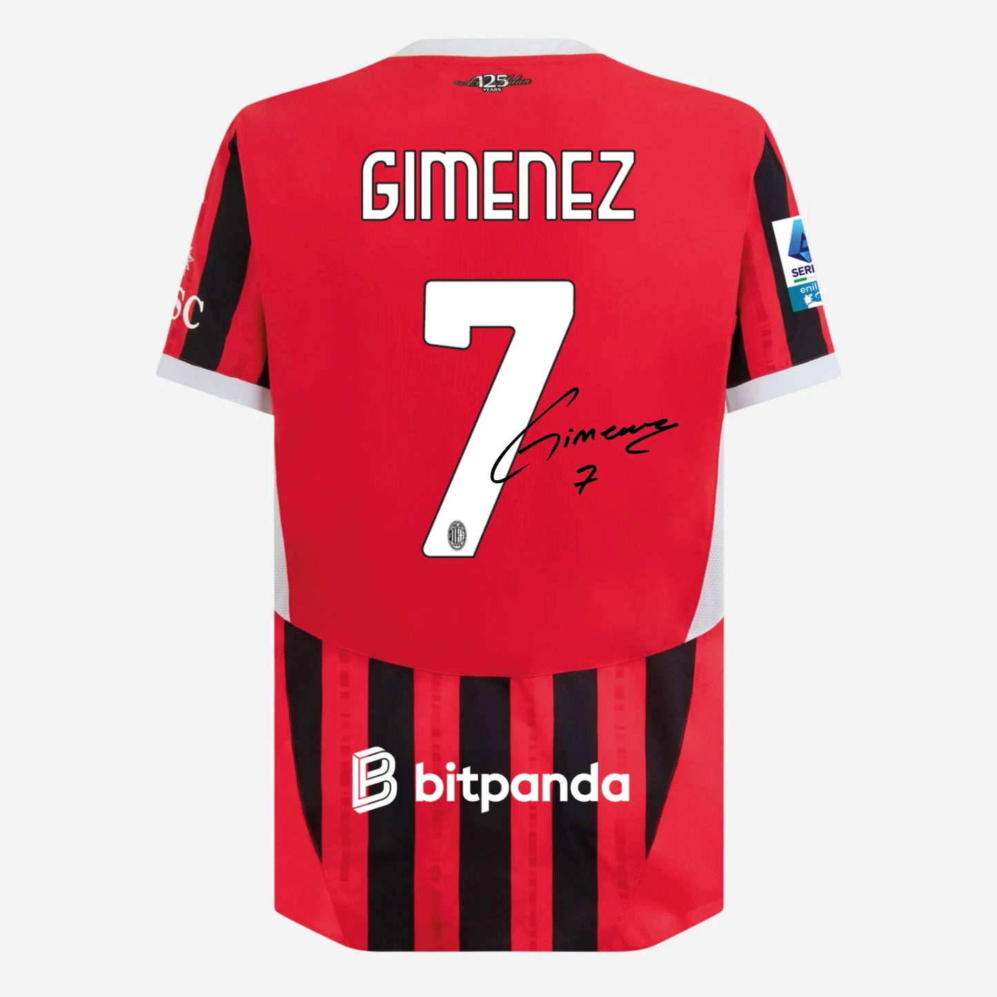 MILAN HOME 2024/25 JERSEY SIGNED BY GIMENEZ