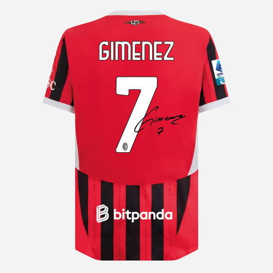 MILAN HOME 2024/25 JERSEY SIGNED BY GIMENEZ